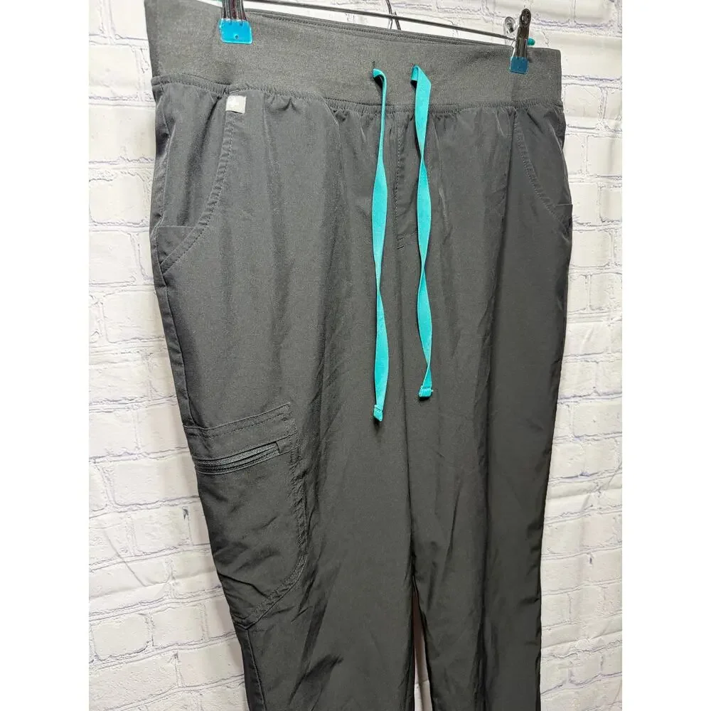 Figs Womens Zamora FreeX Lined Jogger Scrub Pant Black Size M Nurse
